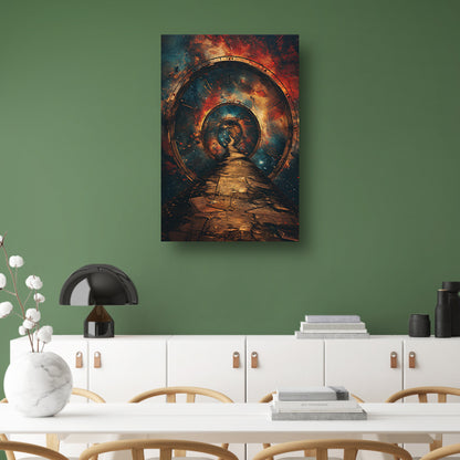 Surrealistisch Pad door de Kosmische Tijd canvas