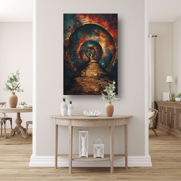 Surrealistisch Pad door de Kosmische Tijd canvas