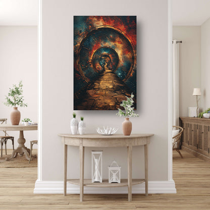 Surrealistisch Pad door de Kosmische Tijd canvas