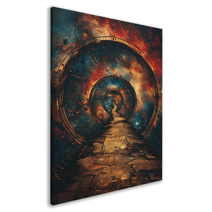 Surrealistisch Pad door de Kosmische Tijd canvas