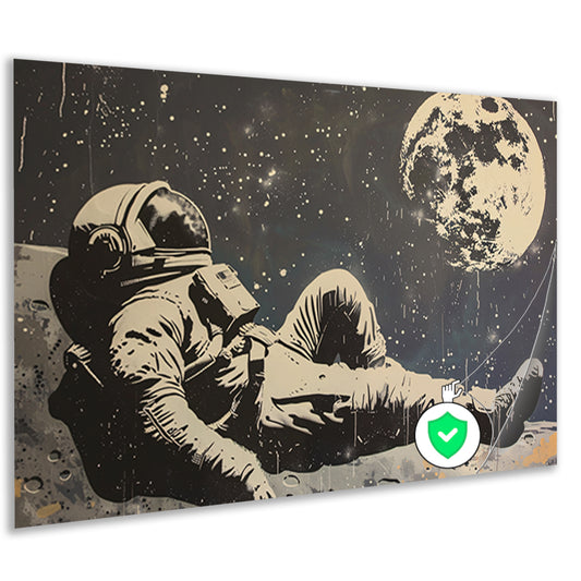 Astronaut ontspannen onder de sterren  poster