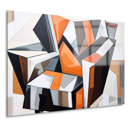 Zwart-witte stoel in minimalistische ruimte acrylglas