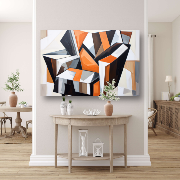 Zwart-witte stoel in minimalistische ruimte acrylglas