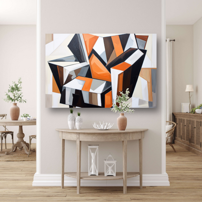 Zwart-witte stoel in minimalistische ruimte acrylglas