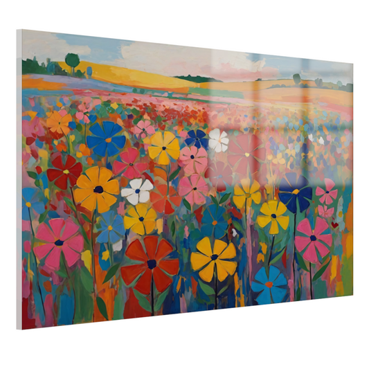 Dans van Kleur in een Bloeiend Veld acrylglas