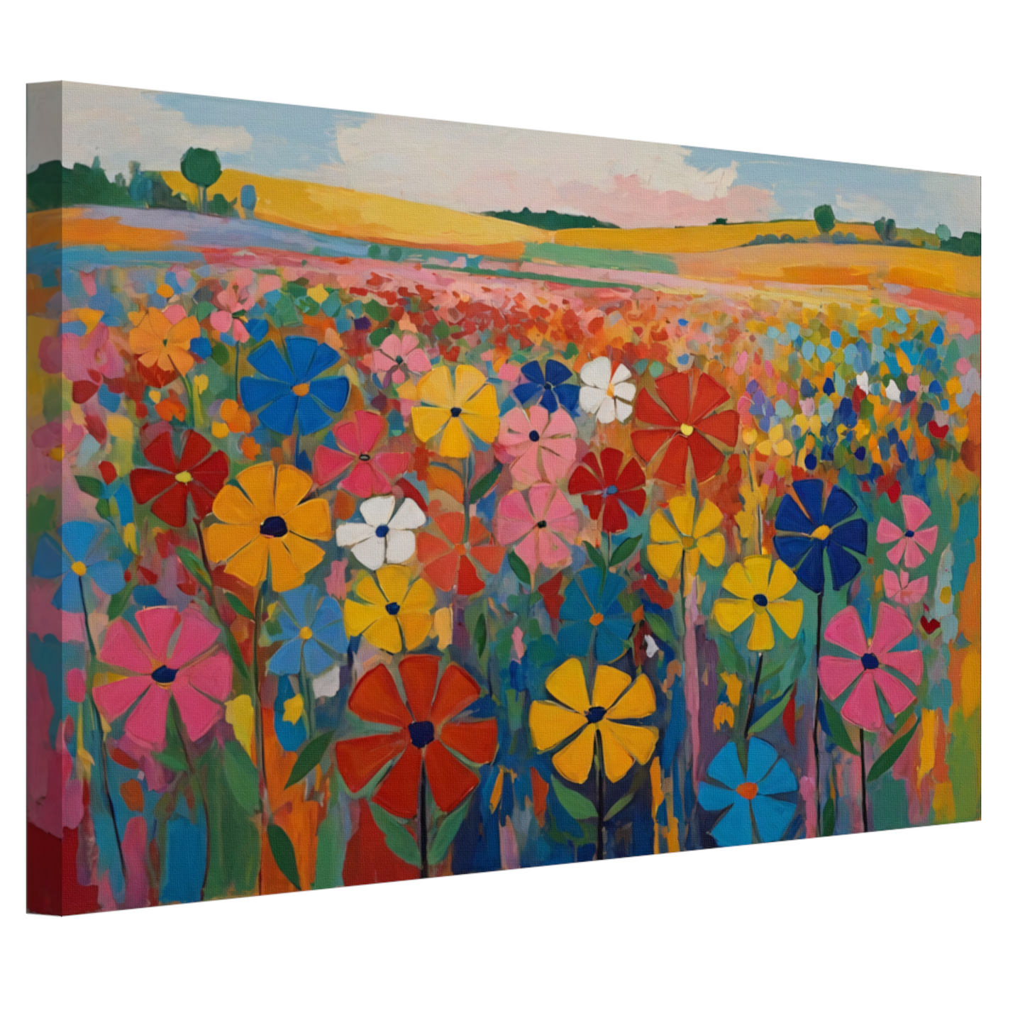 Dans van Kleur in een Bloeiend Veld canvas