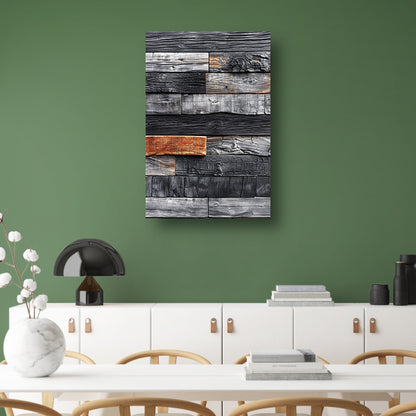 Verbrand Houten Wandpaneel poster