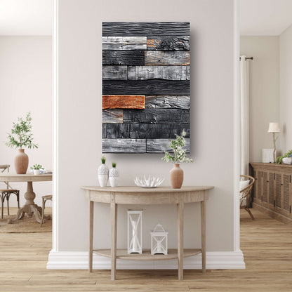 Verbrand Houten Wandpaneel poster