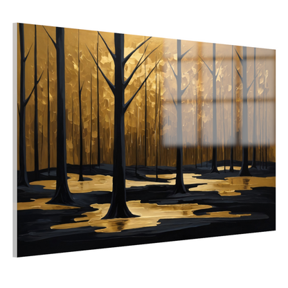 Stille Echos van Gouden Licht in het Bos acrylglas