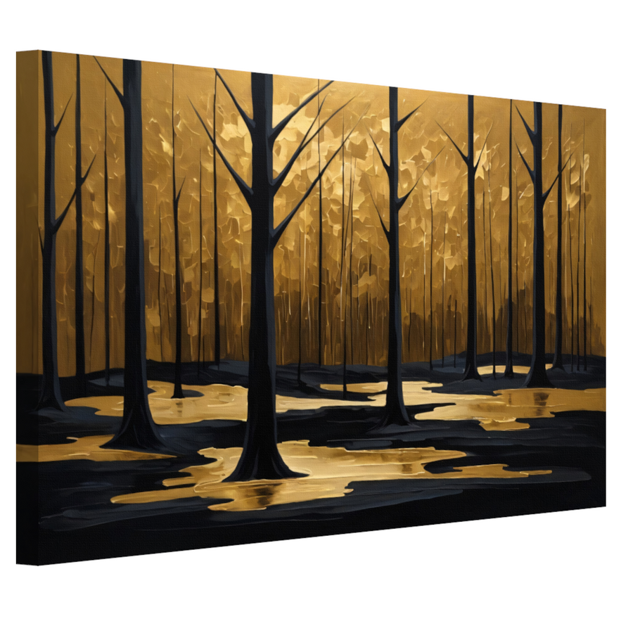 Stille Echos van Gouden Licht in het Bos canvas
