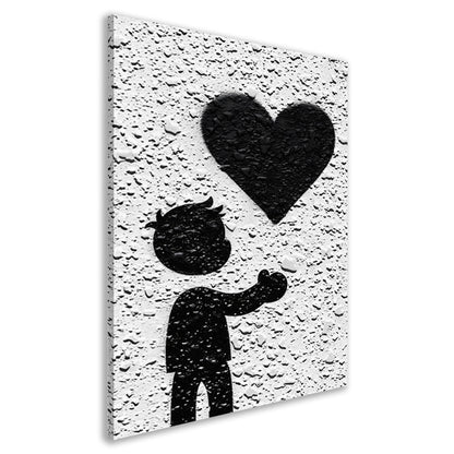 Hart in de Schaduw van de Liefde canvas