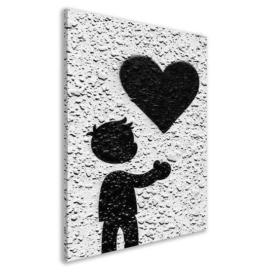 Hart in de Schaduw van de Liefde canvas