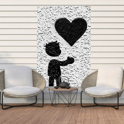 Hart in de Schaduw van de Liefde tuinposter
