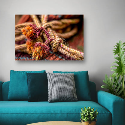 Verstrengelde texturen met kleurrijke accenten canvas