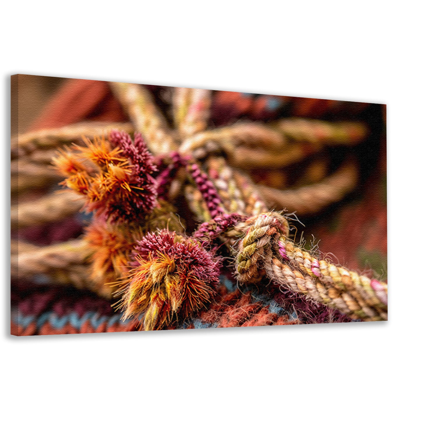 Verstrengelde texturen met kleurrijke accenten canvas