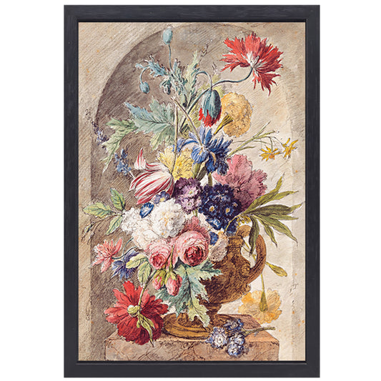Bloemstilleven - Jan van Huysum canvas met baklijst