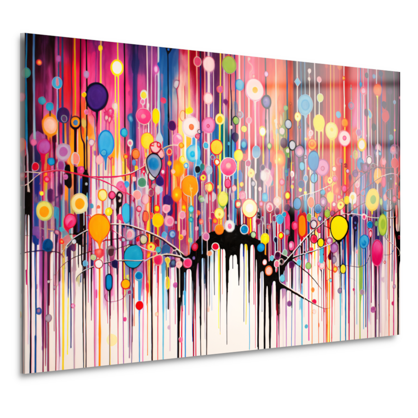 Kleurrijke cirkelcompositie acrylglas