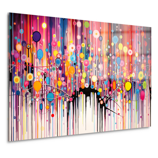 Kleurrijke cirkelcompositie acrylglas