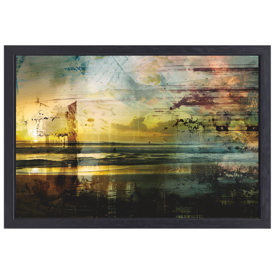 Zonsondergang Boven Water canvas met baklijst