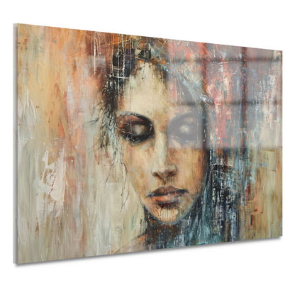 Vrouw Overmand door Emotionele Chaos acrylglas
