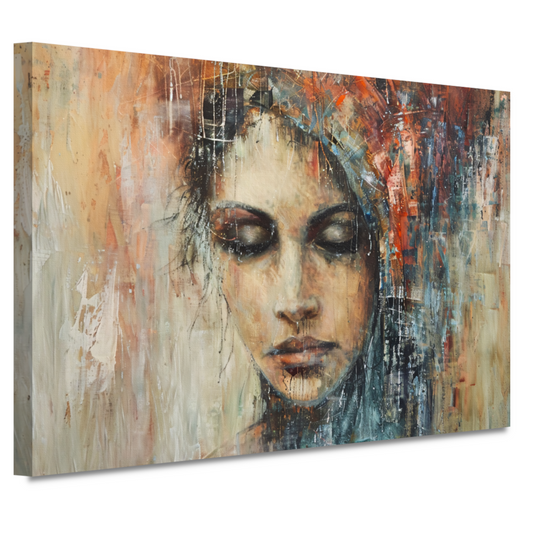 Vrouw Overmand door Emotionele Chaos canvas