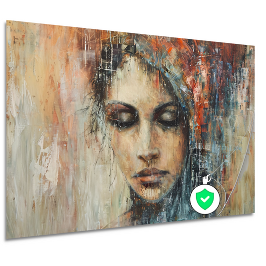 Vrouw Overmand door Emotionele Chaos poster
