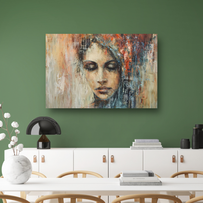 Vrouw Overmand door Emotionele Chaos canvas