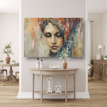 Vrouw Overmand door Emotionele Chaos canvas