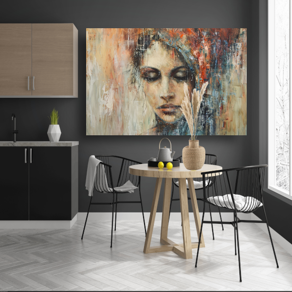 Vrouw Overmand door Emotionele Chaos canvas