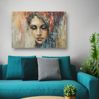 Vrouw Overmand door Emotionele Chaos canvas