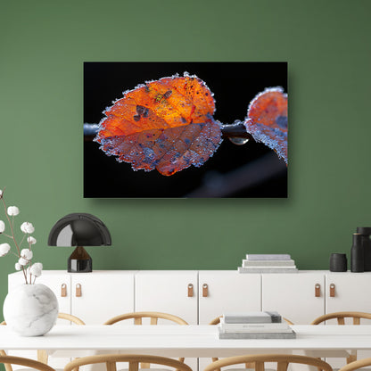 IJsglanzende wintertak canvas
