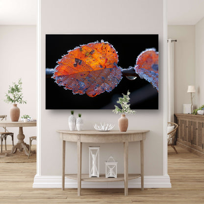 IJsglanzende wintertak canvas
