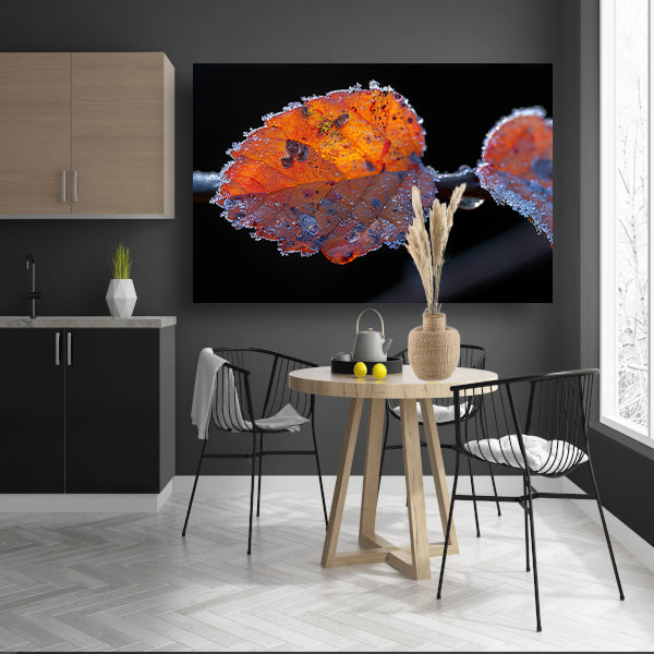 IJsglanzende wintertak canvas