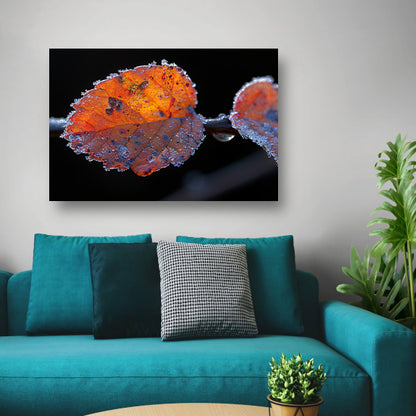 IJsglanzende wintertak canvas