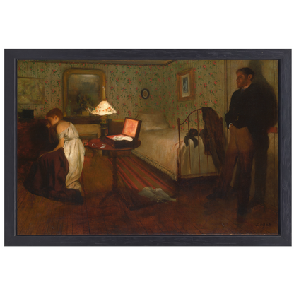 Interieur - Edgar Degas canvas met baklijst