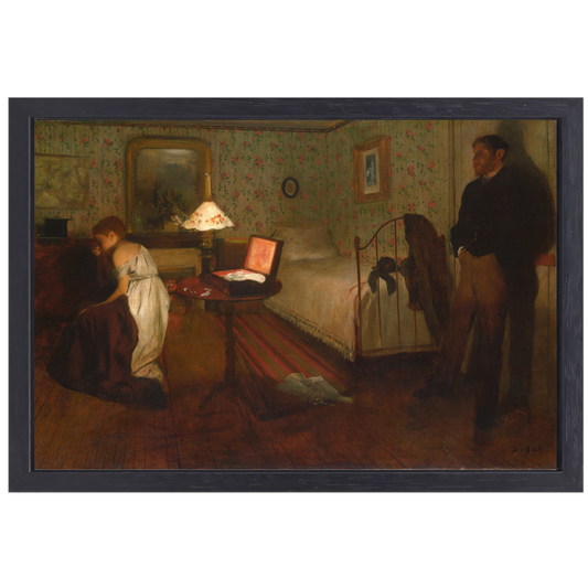 Interieur - Edgar Degas canvas met baklijst