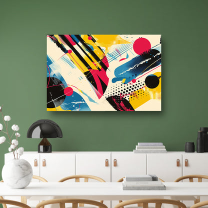 Abstracte kunst met levendige kleuren en vormen acrylglas