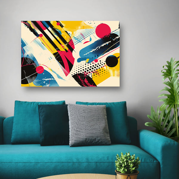 Abstracte kunst met levendige kleuren en vormen acrylglas