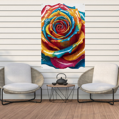 Abstracte Dans van Kleuren en Vormen tuinposter