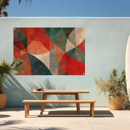 Primaire Kleuren Cirkels tuinposter