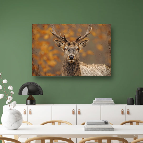 Majestueus hert in natuurlijke sepia tonen canvas