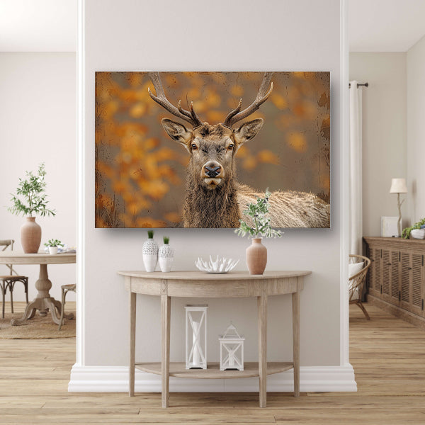 Majestueus hert in natuurlijke sepia tonen poster