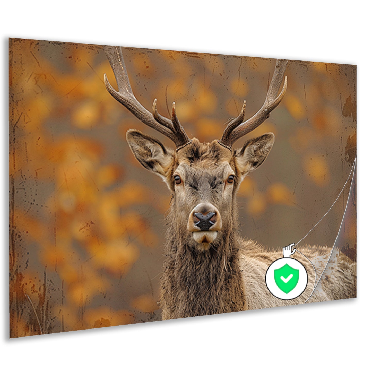 Majestueus hert in natuurlijke sepia tonen poster