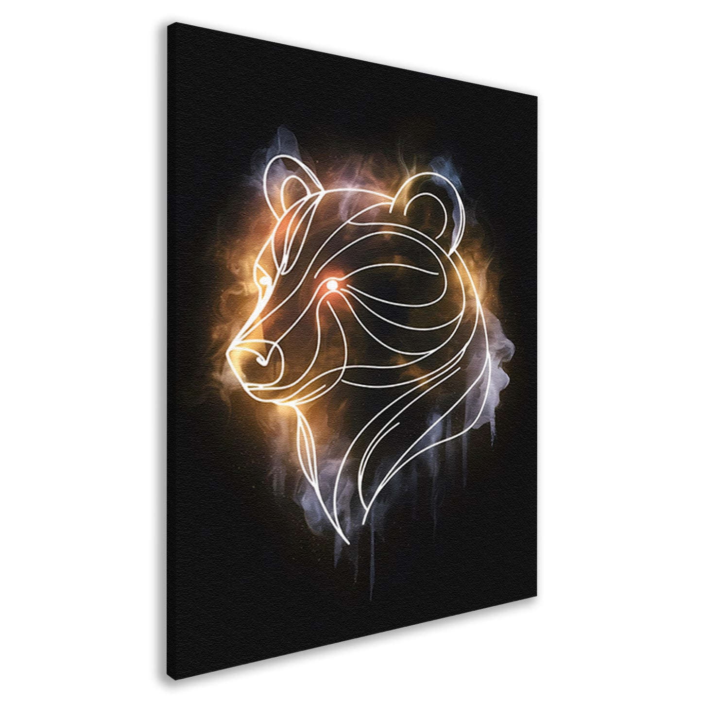 Abstracte Beer met Kosmische Achtergrond canvas