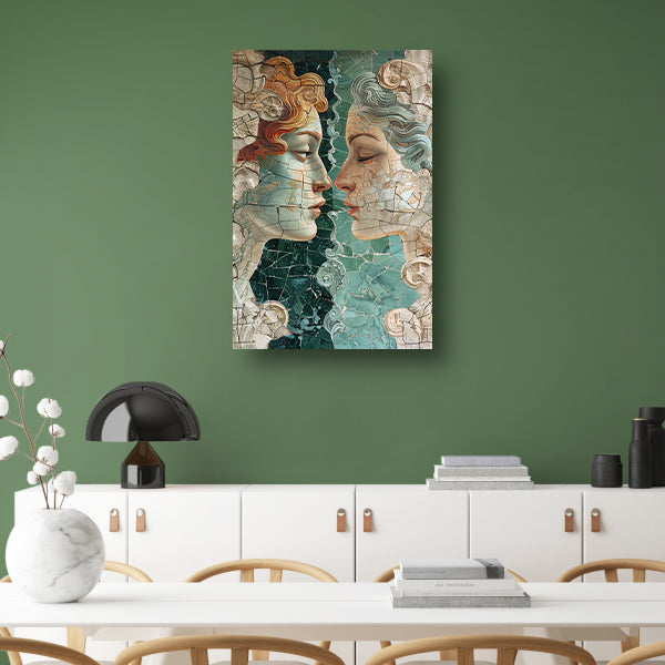 Gebroken schoonheid in harmonische profielen canvas
