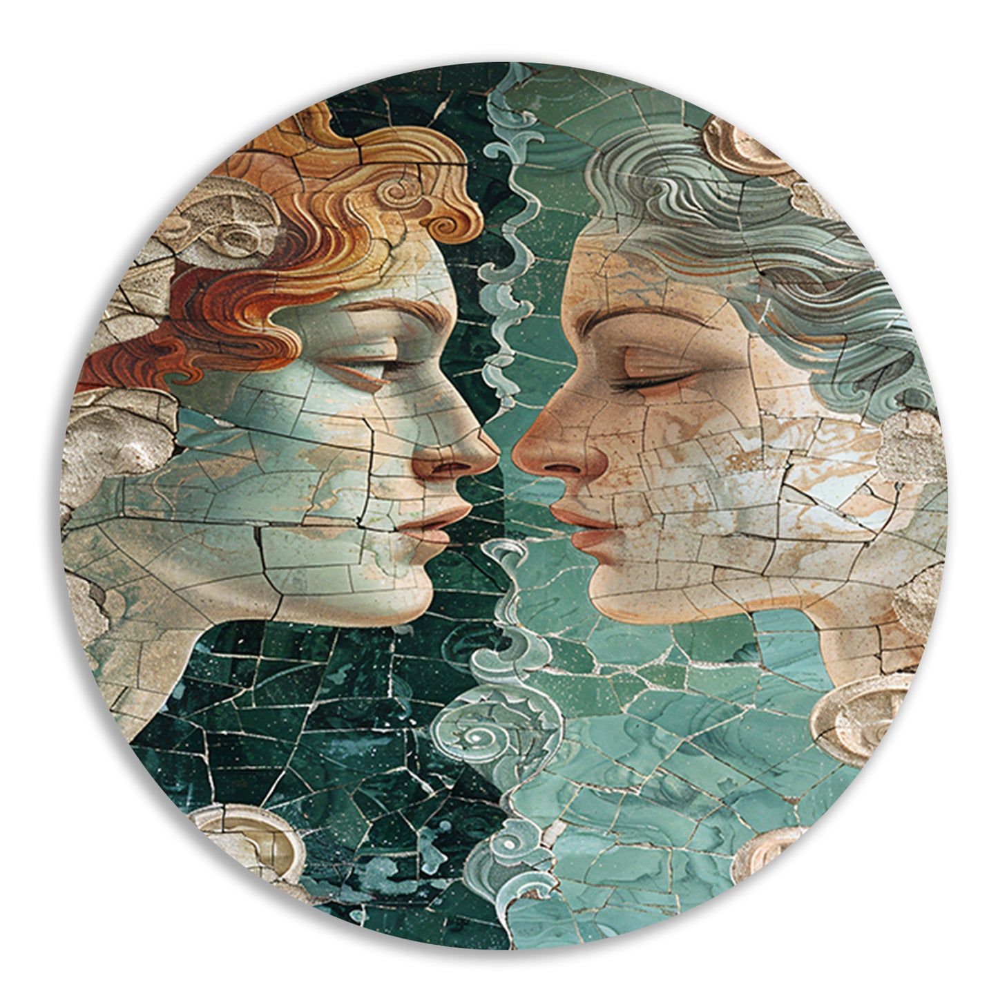 Gebroken schoonheid in harmonische profielen aluminium muurcirkel