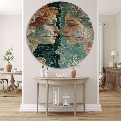 Gebroken schoonheid in harmonische profielen aluminium muurcirkel