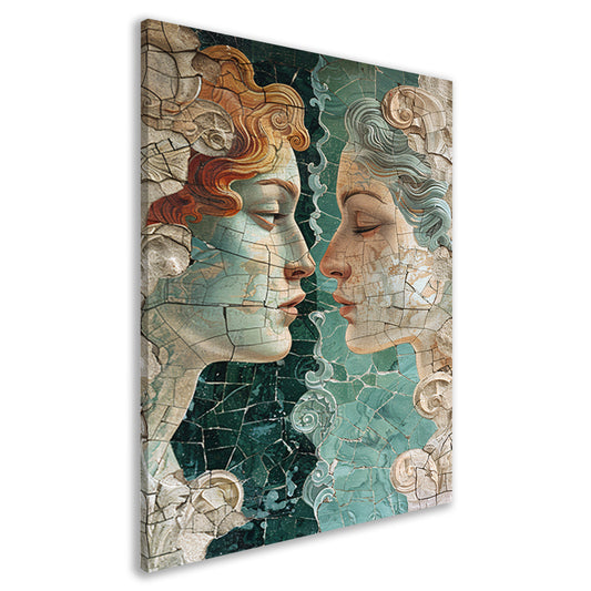 Gebroken schoonheid in harmonische profielen canvas