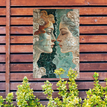 Gebroken schoonheid in harmonische profielen tuinposter