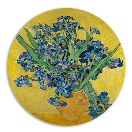 Irissen - Vincent van Gogh aluminium muurcirkel